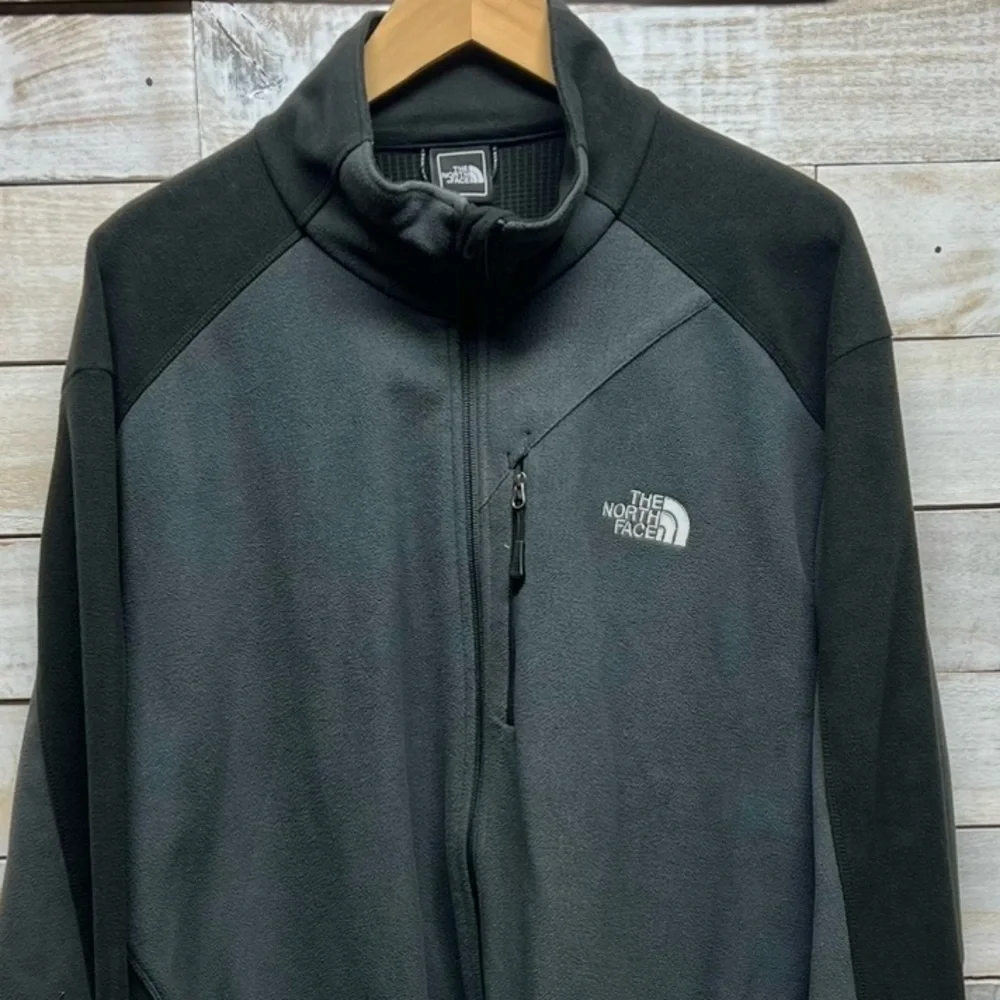 The North Face‎ Jacket Mens XXL 2XL Gray Black Windwall Fleece Soft Shell